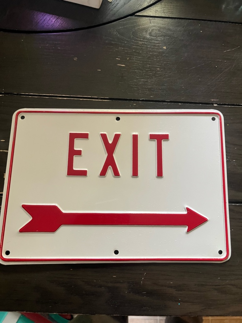 Vintage Metal Exit Sign